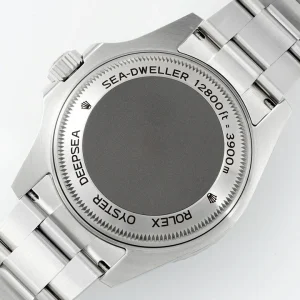 Caseback engraving showing Rolex coronet on 126600