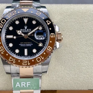 GMT-Master II 126711CHNR wrist shot showing two-tone bracelet in steel and Everose gold plating