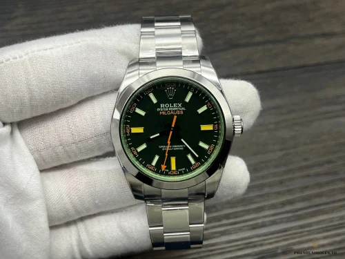 Fake Rolex Milgauss 40mm Green Black 116400GV - Luxury Replica Watch