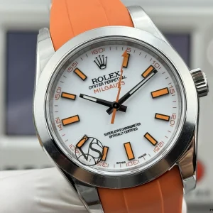 Rolex Milgauss 116400 caseback detail with solid steel construction