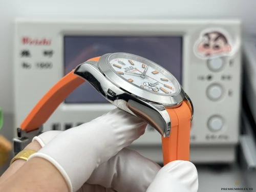 Replica Rolex Milgauss 40mm White Dial 116400 Orange - Top-Tier Swiss Replica Watch