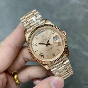 Rolex Day-Date 228235 full bracelet view from clasp to case