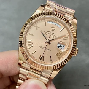 Caseback of the Day-Date 228235 in rose gold plating