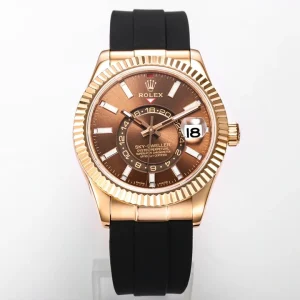 Caseback of Sky-Dweller 336235 Everose gold with Rolex engraving