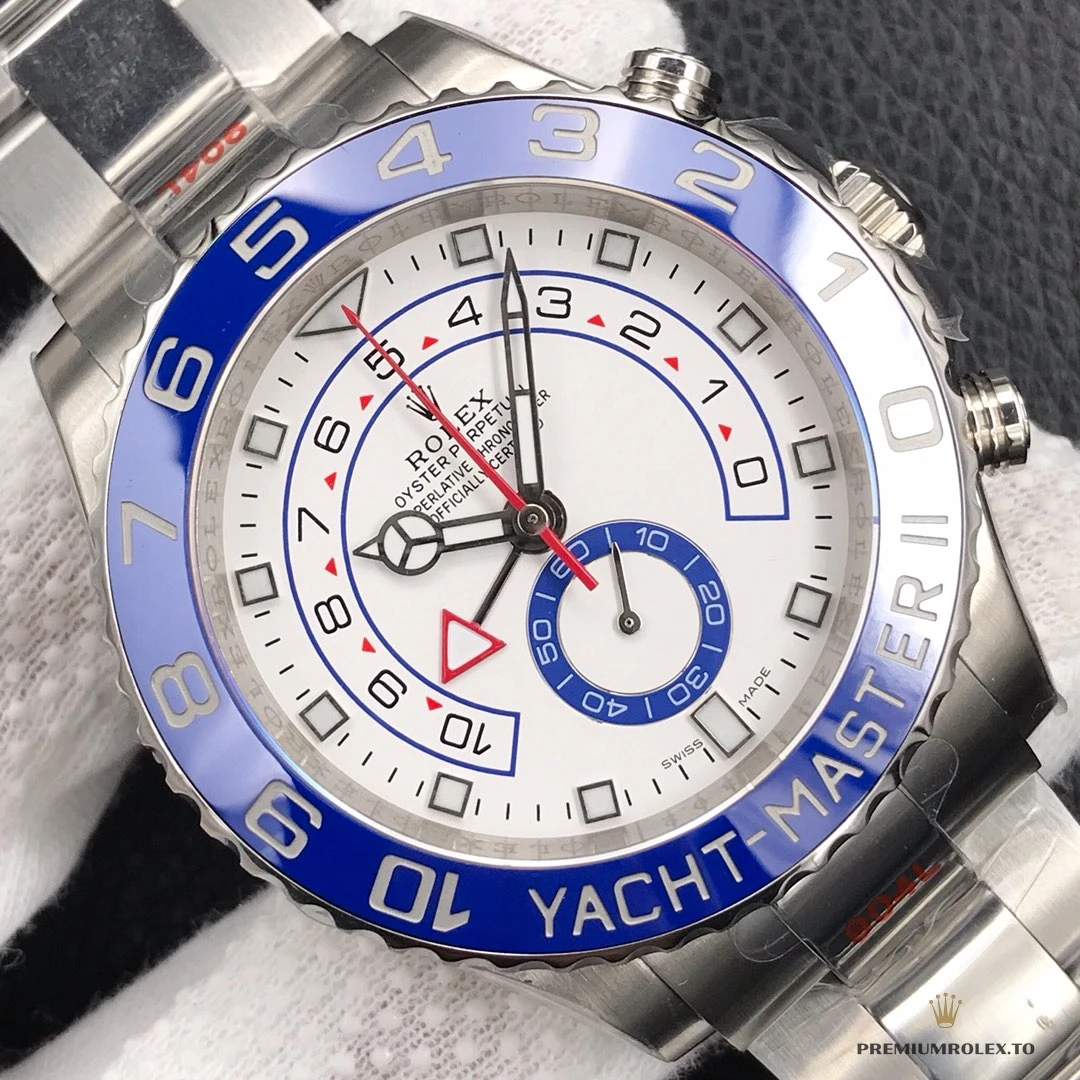 Replica Rolex Yacht-Master 44mm Dial White 116680 - Premium Super Clone Watch