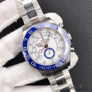 Yacht-Master 116680 caseback view with engraved markings on Oystersteel