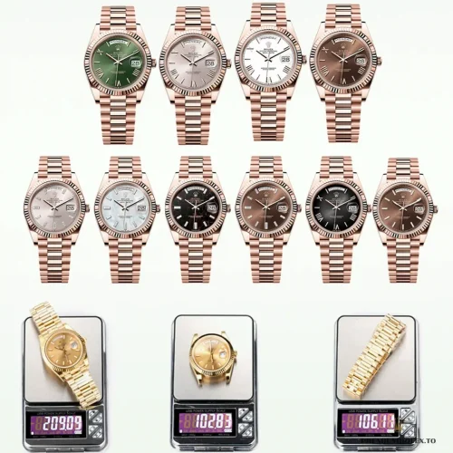 Replica Day-Date Rose Gold 40mm Full Collection - Swiss Movement Replica Watch