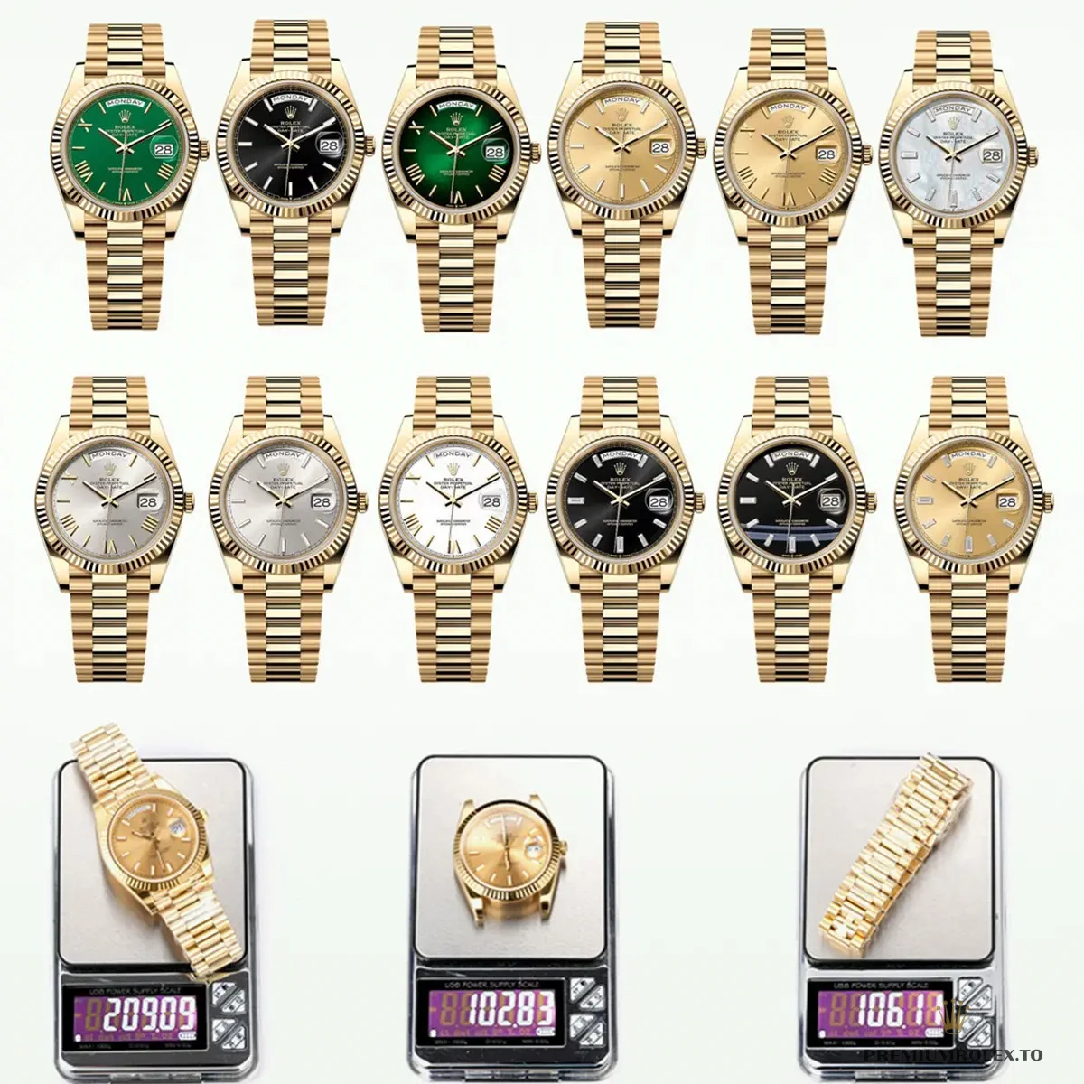 Replica Day-Date Yellow Gold 40mm Full Collection - Swiss-Made Clone Watch