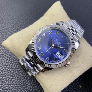 Low angle view showing Datejust 126334 case depth and lugs