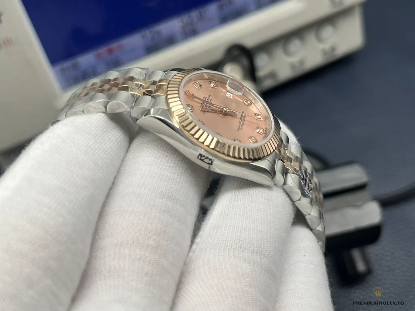 Superclone Rolex Datejust Rose Gold Pink Dial 31mm 278271 - Luxury Replica Watch