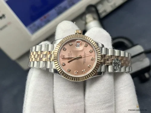 Superclone Rolex Datejust Rose Gold Pink Dial 31mm 278271 - Top-Tier Swiss Replica Watch