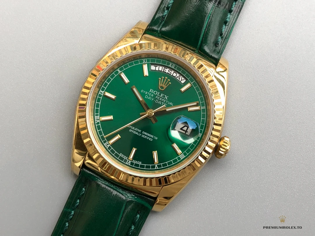 Superclone Rolex Day-Date 36 mm Green Dial 118138-0003 - Swiss-Made Clone Watch