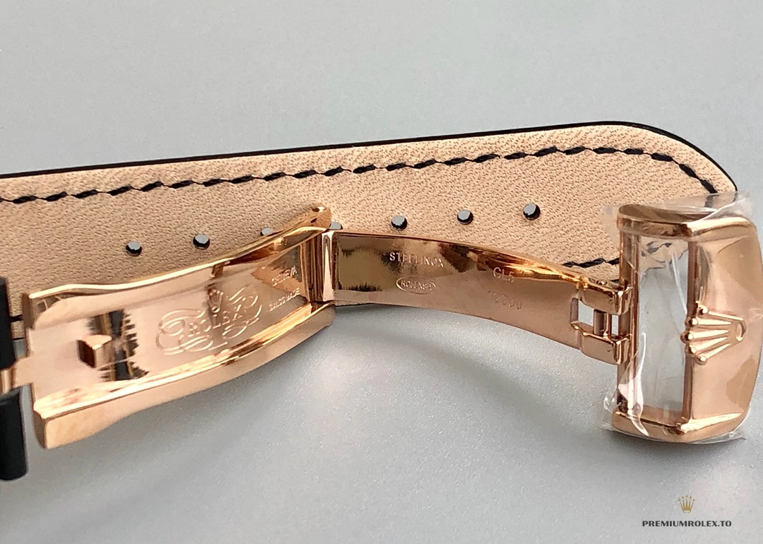 Fake Rolex Day-Date 36mm Rose Gold Black Dial 118135CH - Best Quality Replica Watch