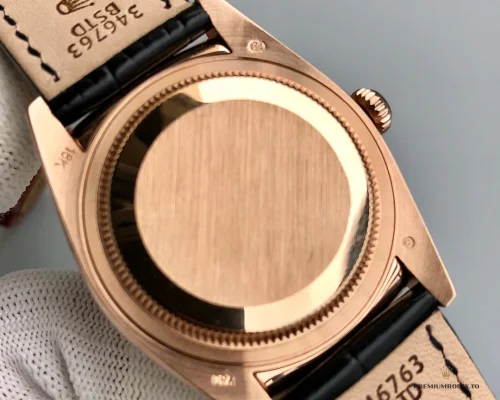 Fake Rolex Day-Date 36mm Rose Gold Black Dial 118135CH - Affordable Super Clone Watch