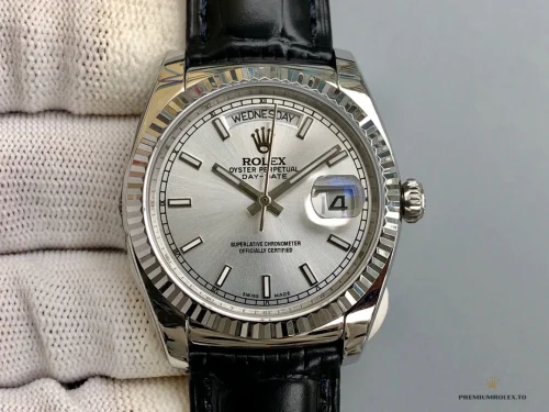 Superclone Rolex Day-Date 36mm Silver Dial 118139 - Premium Super Clone Watch