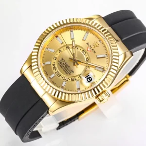 Rolex Sky-Dweller 326238 wrist shot on Oysterflex strap