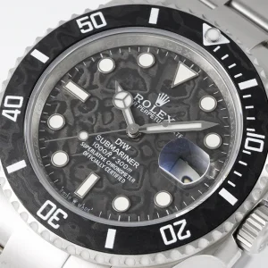Cerachrom bezel close-up on Submariner 116610AR with green-tinted numerals