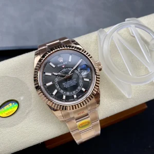 Everose gold-plated Oyster bracelet of Sky-Dweller 326935 with Oysterclasp