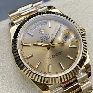 Caseback of the Day-Date 228238 with engraved detailing