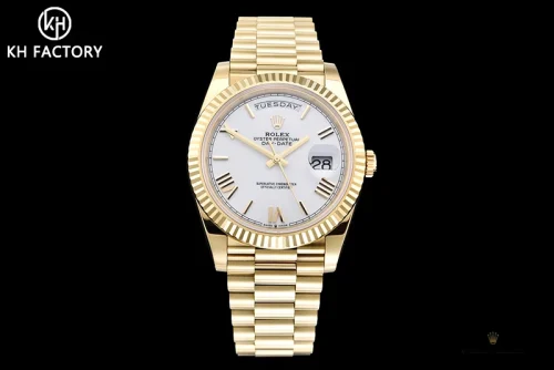 Replica Rolex Day-Date 40 mm White Dial Yellow Gold M228238-0042 - Affordable Luxury Fake Timepiece