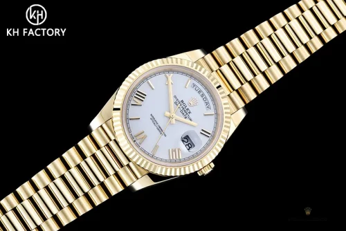 Replica Rolex Day-Date 40 mm White Dial Yellow Gold M228238-0042 - Premium Super Clone Watch