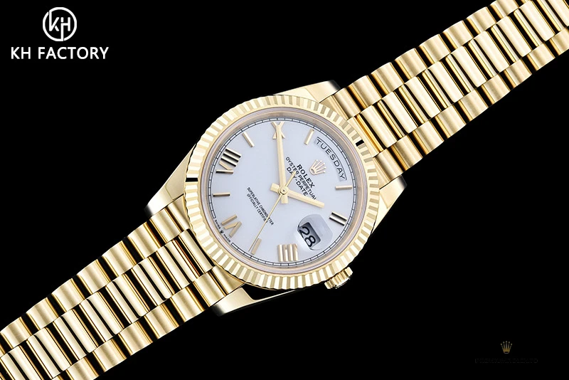 Replica Rolex Day-Date 40 mm White Dial Yellow Gold M228238-0042 - Premium Super Clone Watch