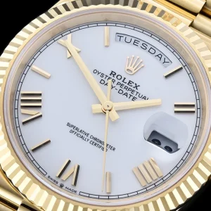 Replica Day-Date 40mm M228238 three-quarter view on neutral background