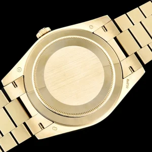 Replica Rolex Day-Date M228238 caseback view in yellow gold plating