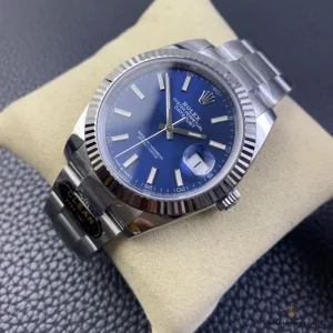 Datejust 126334 crown detail with Rolex logo and fluted bezel edge
