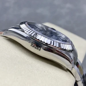 Caseback of Sky-Dweller 326934 showing engraved markings and Oystersteel