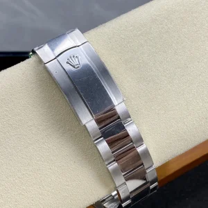 Wrist shot of Rolex Sky-Dweller 326934 blue on Oyster bracelet in sunlight