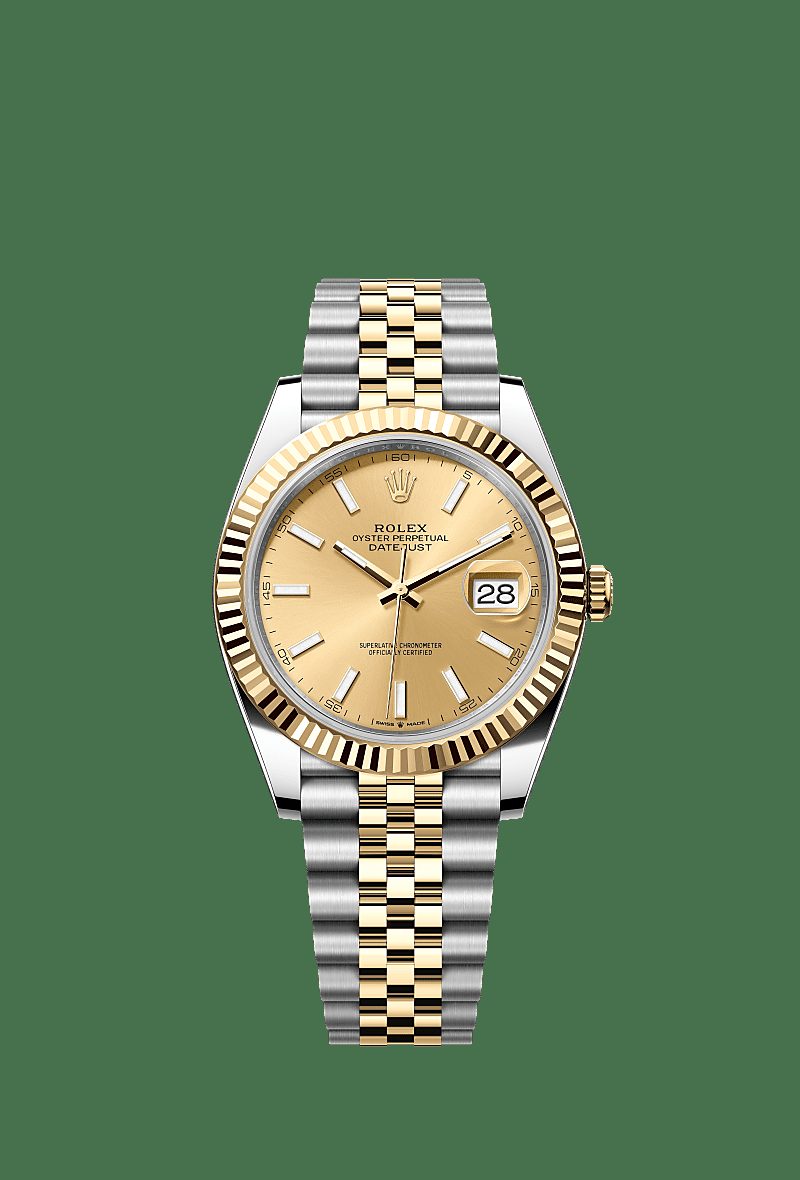 Rolex Datejust two-tone yellow gold clean dial no diamonds plain jane style