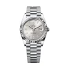 Rolex 228239-0003 Day-Date 40 White Gold Silver Baguette