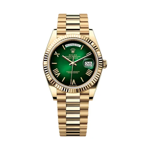 Rolex 228238-0069 Day-Date 40 Yellow Gold Fluted Green Ombré
